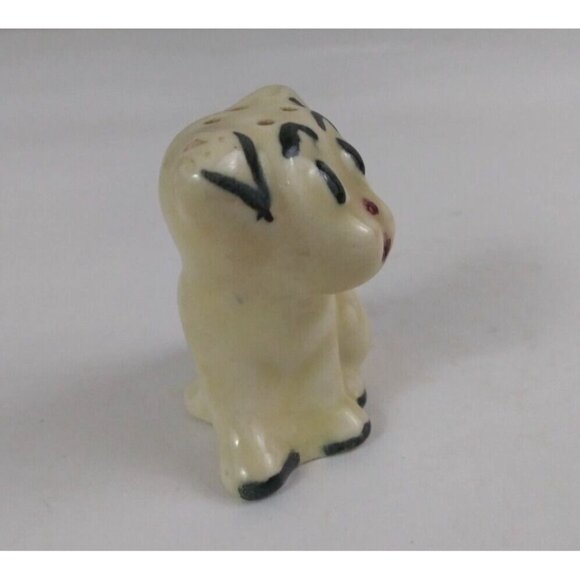 Vintage White Surprised Adorable Puppy Dog 2.25" Salt & Pepper Shakers Japan - Picture 3 of 13